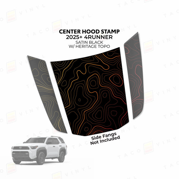 Taco Vinyl Apex center hood stamp for 2025+ Toyota 4Runner