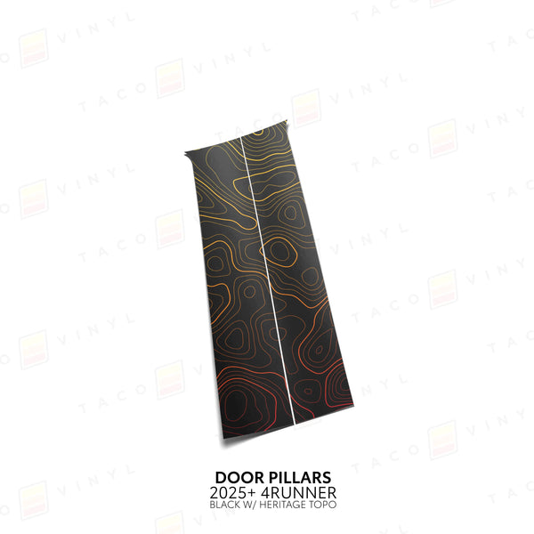Taco Vinyl door pillar decals for 2025+ Toyota 4Runner
