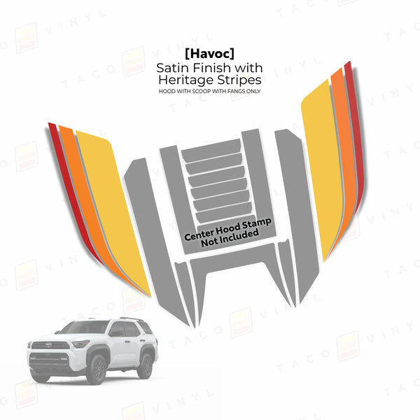 Taco Vinyl Havoc hood scoop stamp with fangs for 2025+ Toyota 4Runner