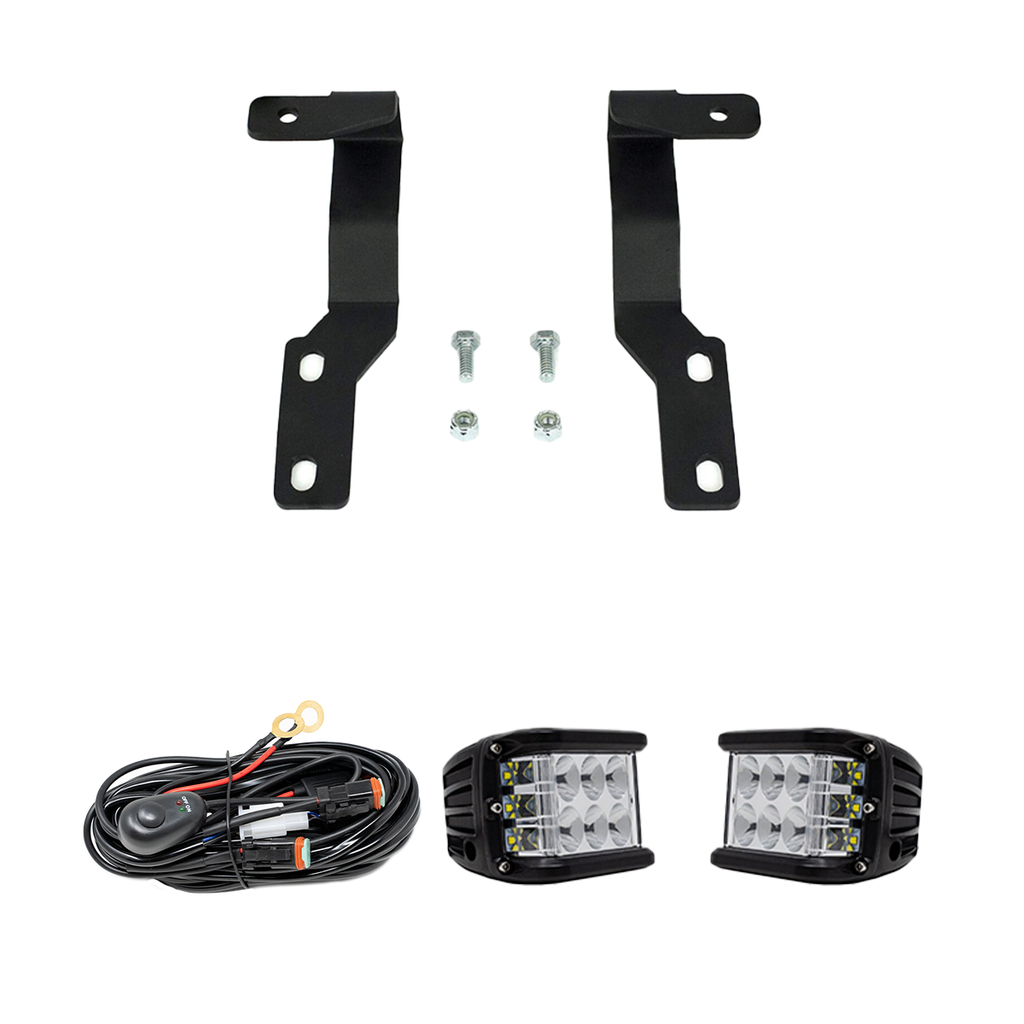 Low Profile LED Ditch Light Brackets Kit For 2005-2015 Toyota Tacoma