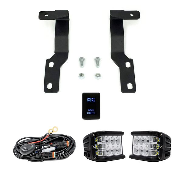 Low Profile LED Ditch Light Brackets Kit For 2005-2015 Toyota Tacoma