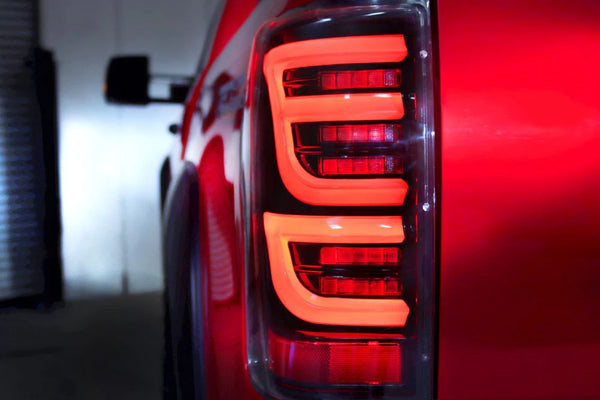 LUXX-Series LED Tail Lights For 2007-2013 Toyota Tundra Black-Red