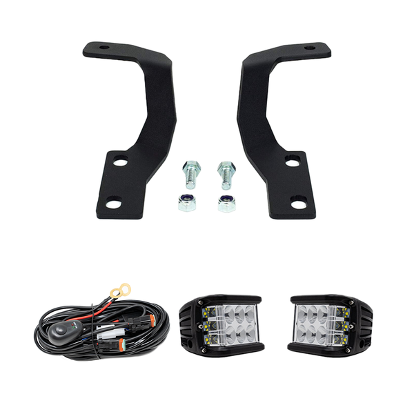 Low Profile LED Ditch Light Brackets Kit For 2010-2022 Lexus GX 460