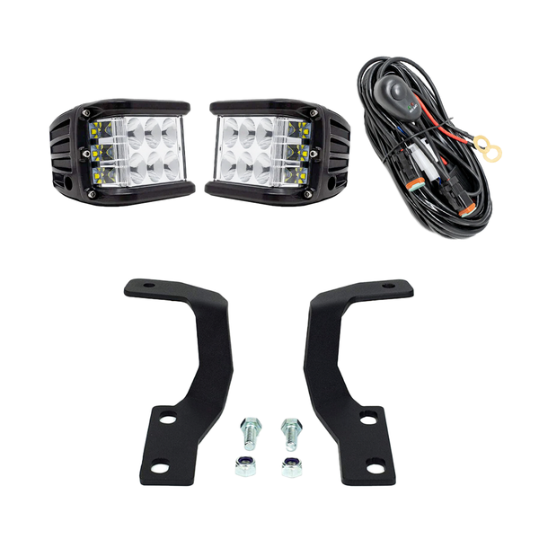 Low Profile LED Ditch Light Brackets Kit For 2010-2024 Toyota 4Runner