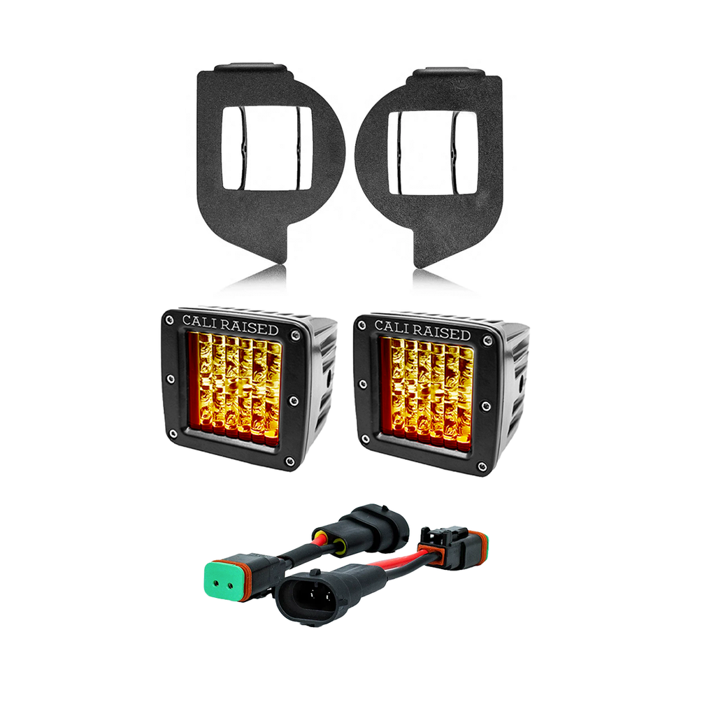 LED Fog Light Pod Replacements Brackets Kit For 2014-2024 Toyota 4Runner