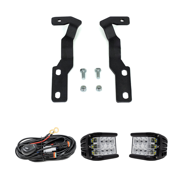 Low Profile Ditch Light Brackets Kit For 2016-2023 Toyota Tacoma