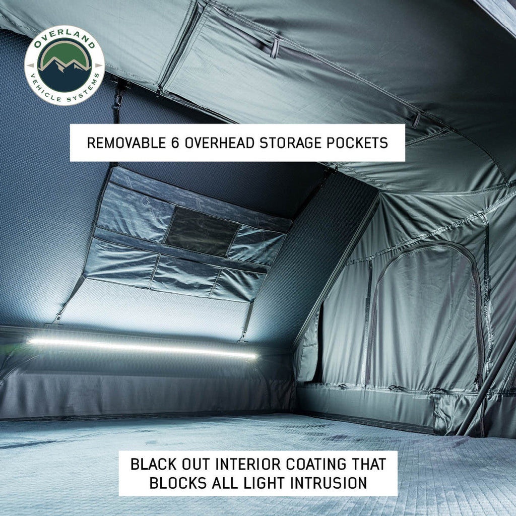 XD Everest Cantilever Aluminum Roof Top Tent - Grey Body & Black Rainfly