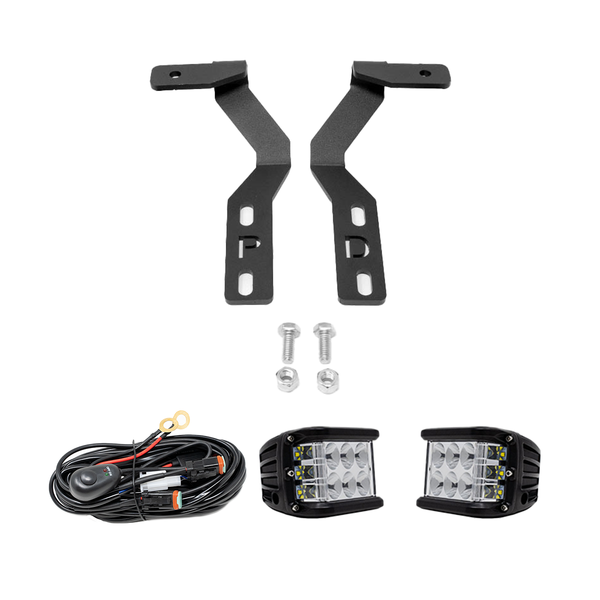 Low Profile Ditch Light Brackets Kit For 2019-2022 Ford Ranger