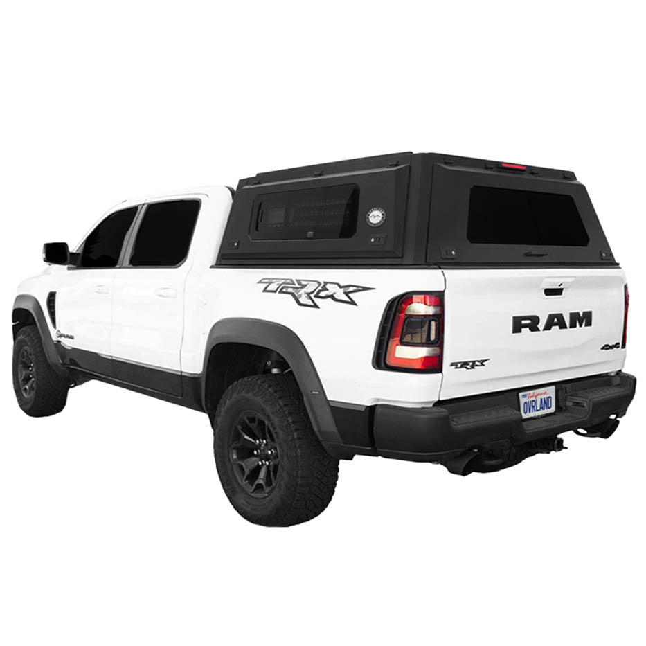 OVS Expedition PRO+ full-window truck cap on a 2019-2027 Ram 1500