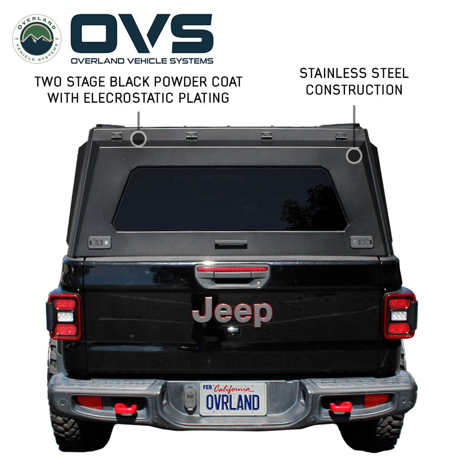 OVS Expedition PRO+ full-window truck cap on a 2020-2027 Jeep Gladiator - view 9