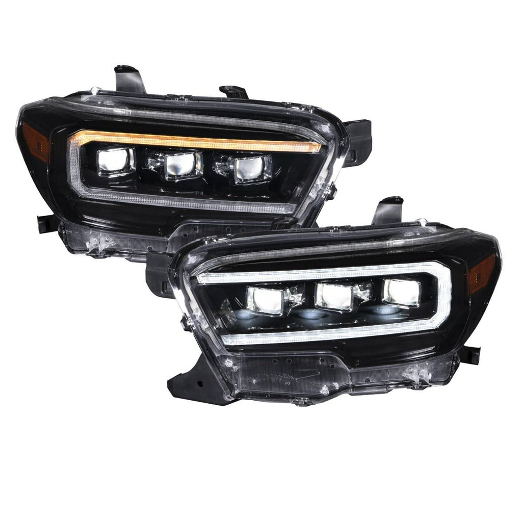 2016-2023 Toyota Tacoma Sequential LED Projector Headlights with Selectable DRL (Pair)