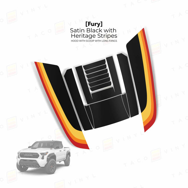 2024+ Tacoma Fury Hood Scoop Stamp (W/ Long Fangs) | Taco Vinyl