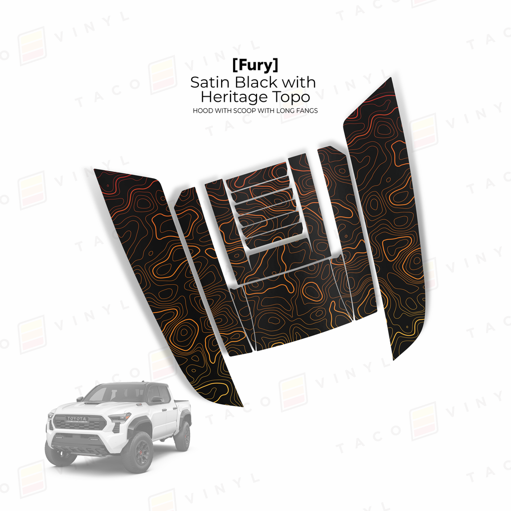 2024+ Tacoma Fury Hood Scoop Stamp (W/ Long Fangs)