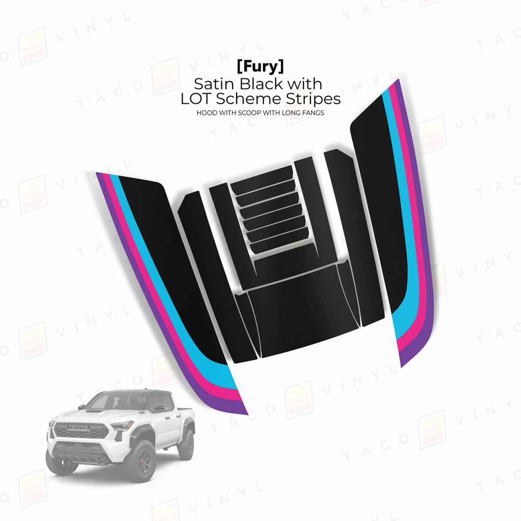 2024+ Tacoma Fury Hood Scoop Stamp (W/ Long Fangs)