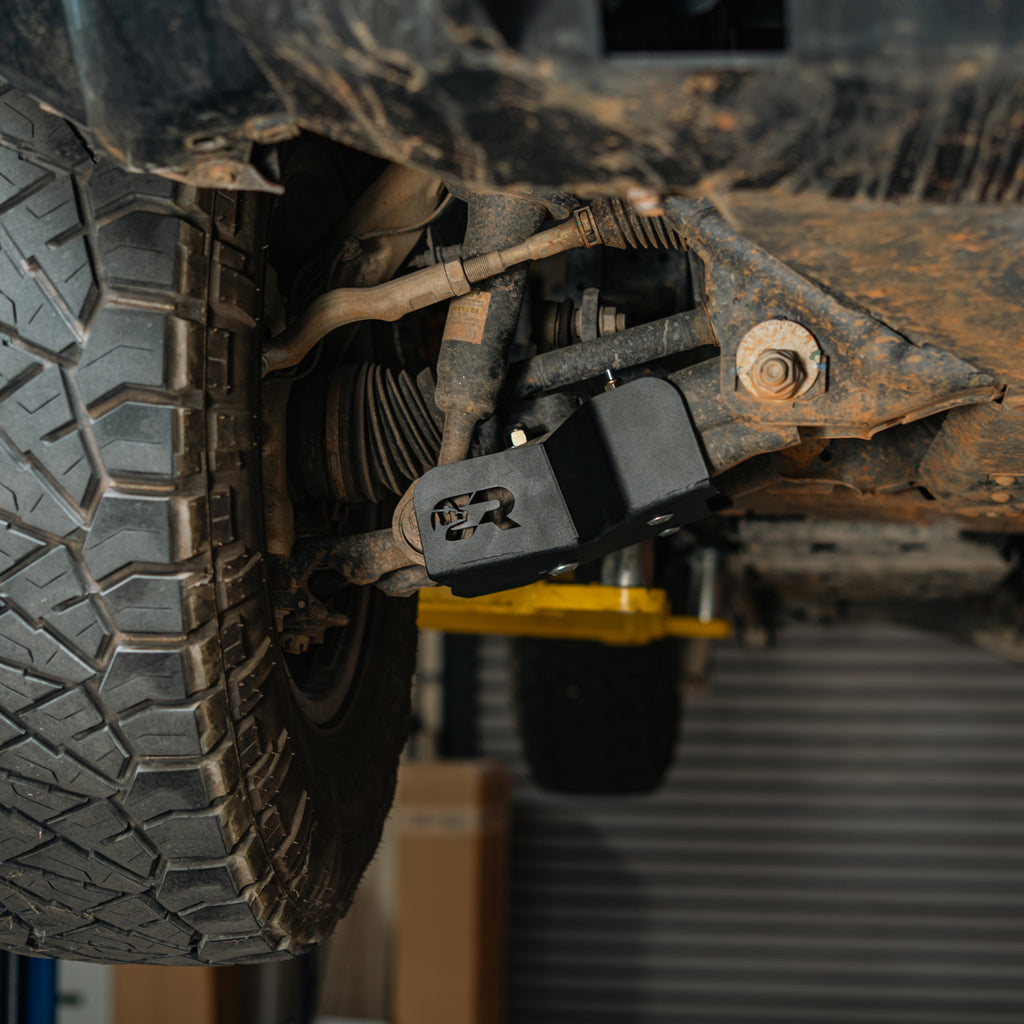 2025+ Toyota 4Runner front suspension with installed lower control arm skid plate