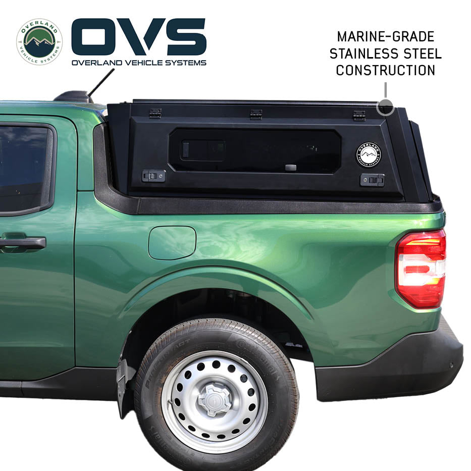OVS Expedition PRO+ full-window truck cap on a 2022-2027 Ford Maverick - view 2