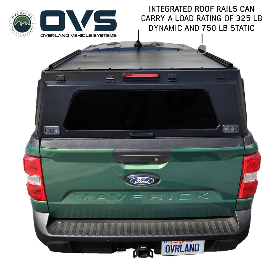 OVS Expedition PRO+ full-window truck cap on a 2022-2027 Ford Maverick - view 6