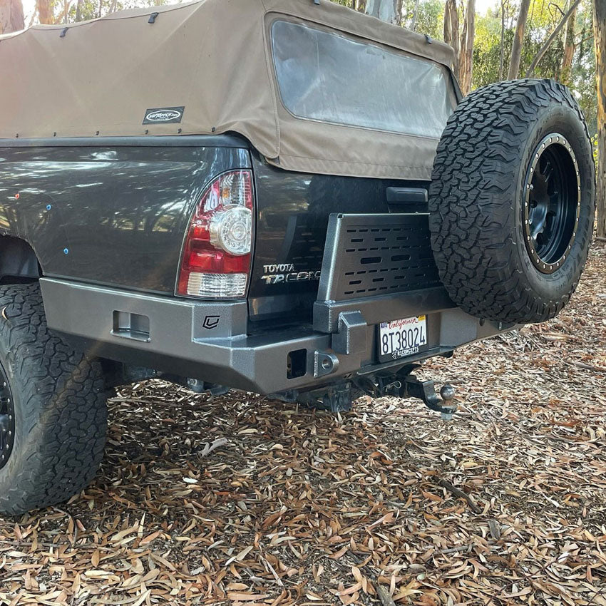 Ultracarparts Black Steel Rear Step Bumper Assembly For 2005-2015 Toyota Tacoma Pickup – Direct Fit With Hardware