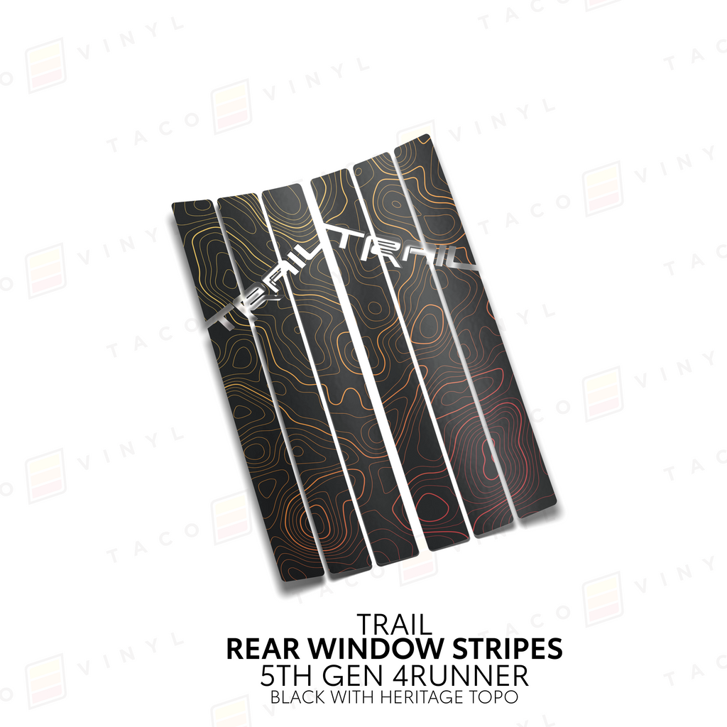 4Runner Rear Window Stripes - WITH TOPO