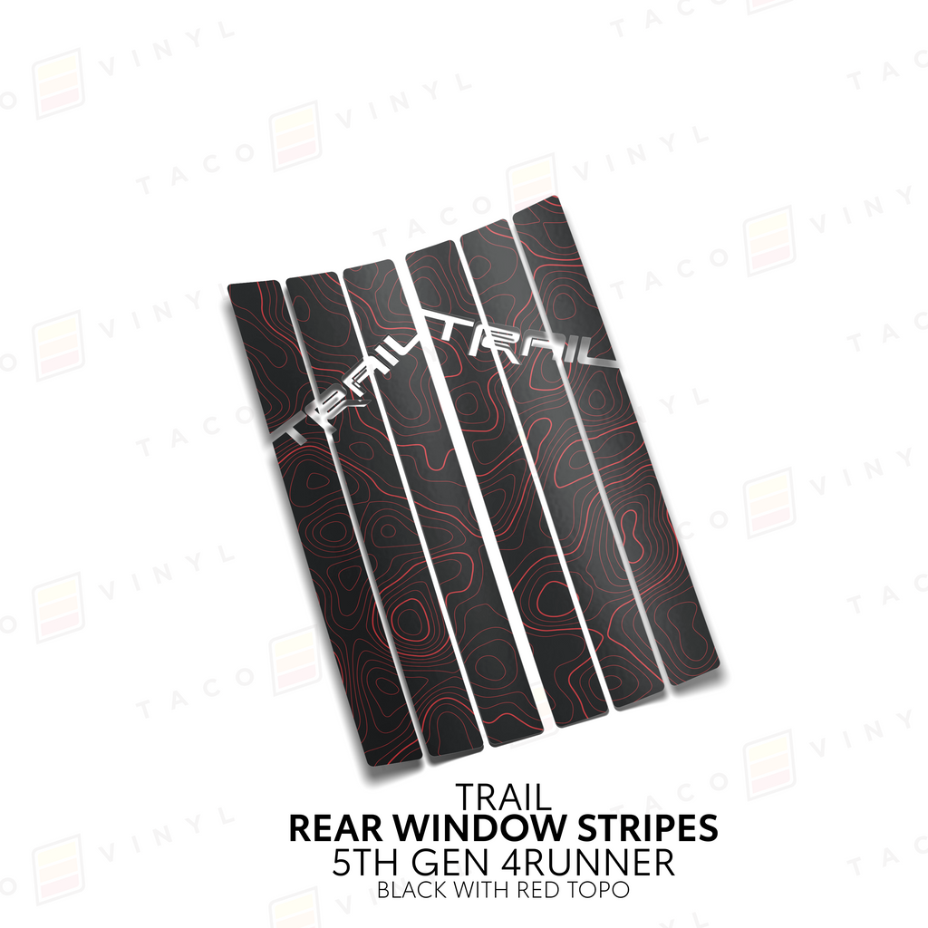 4Runner Rear Window Stripes - WITH TOPO