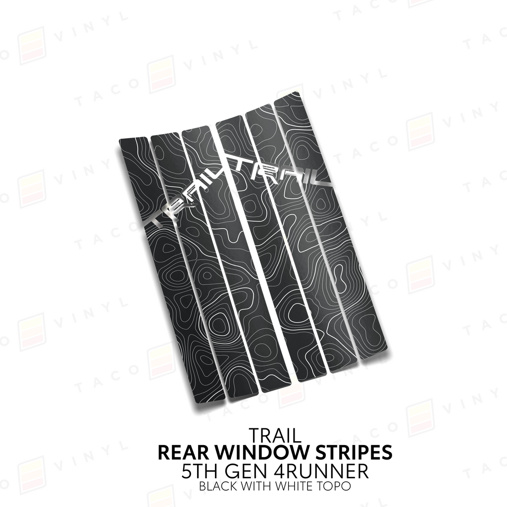 4Runner Rear Window Stripes - WITH TOPO