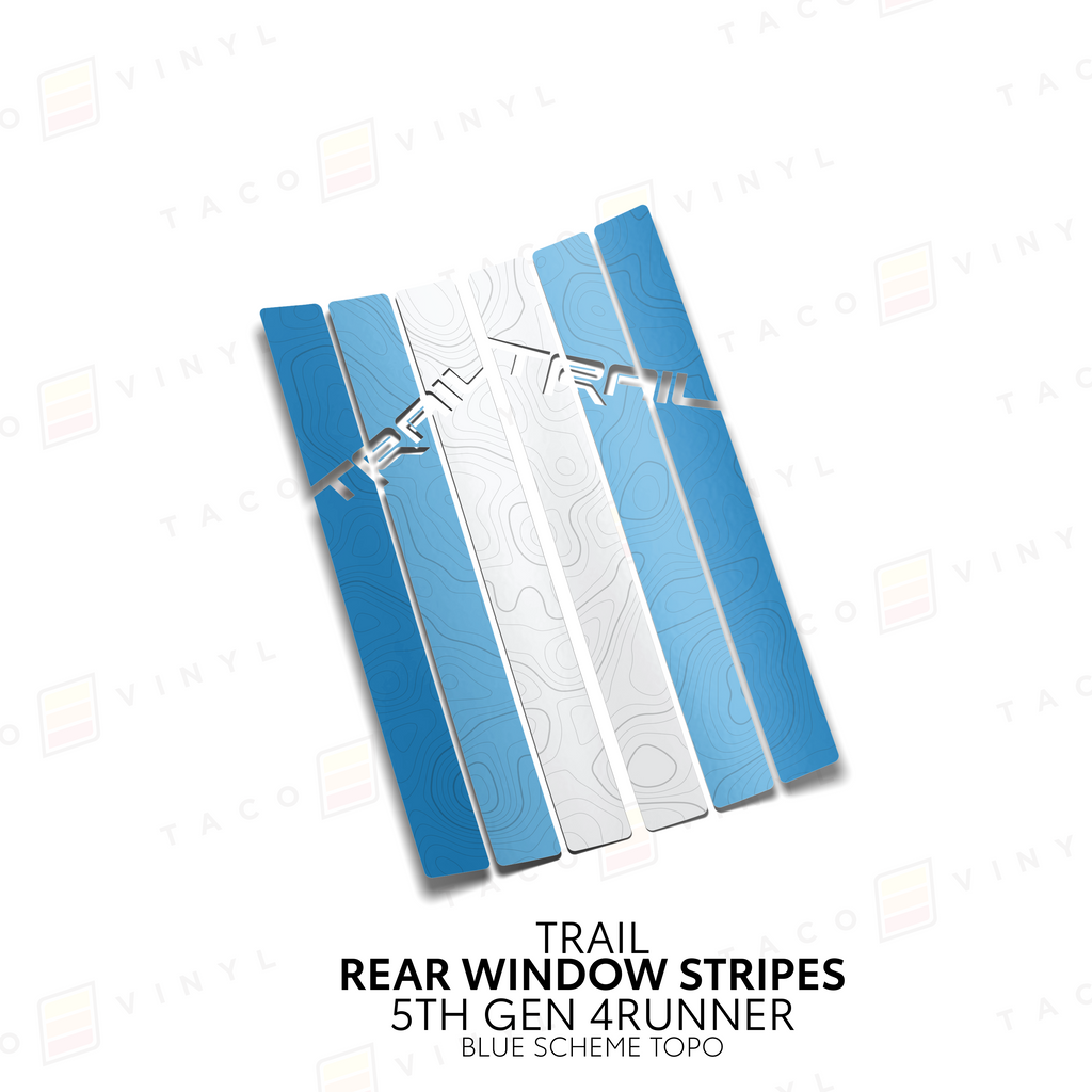 4Runner Rear Window Stripes - WITH TOPO