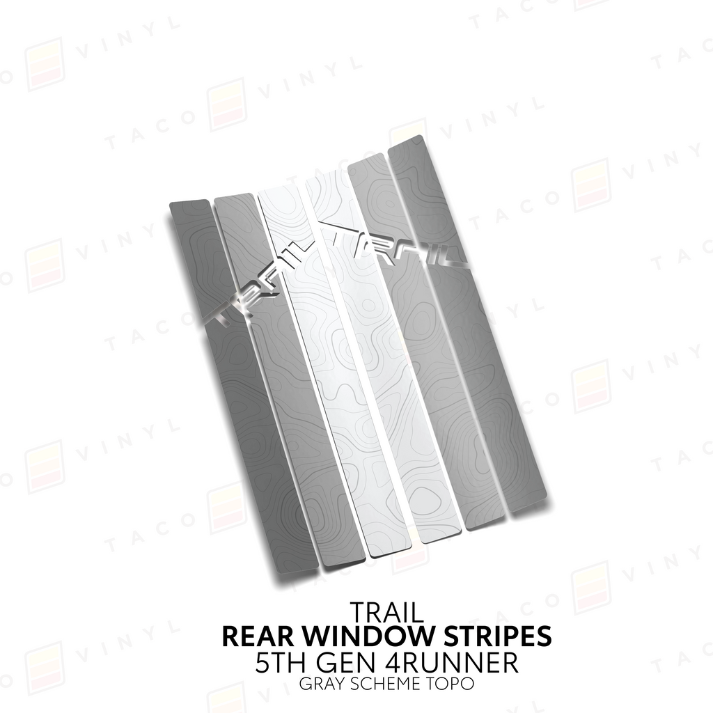 4Runner Rear Window Stripes - WITH TOPO