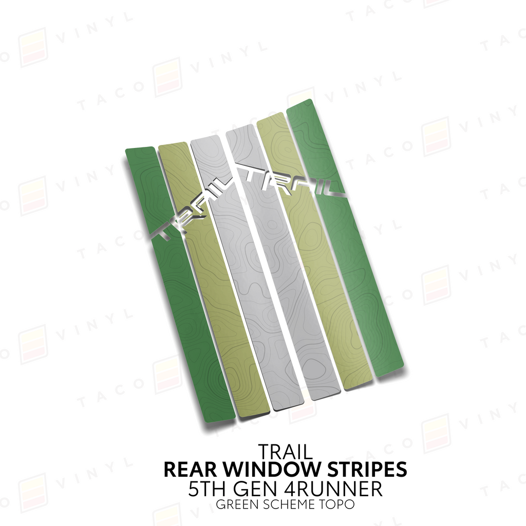 4Runner Rear Window Stripes - WITH TOPO