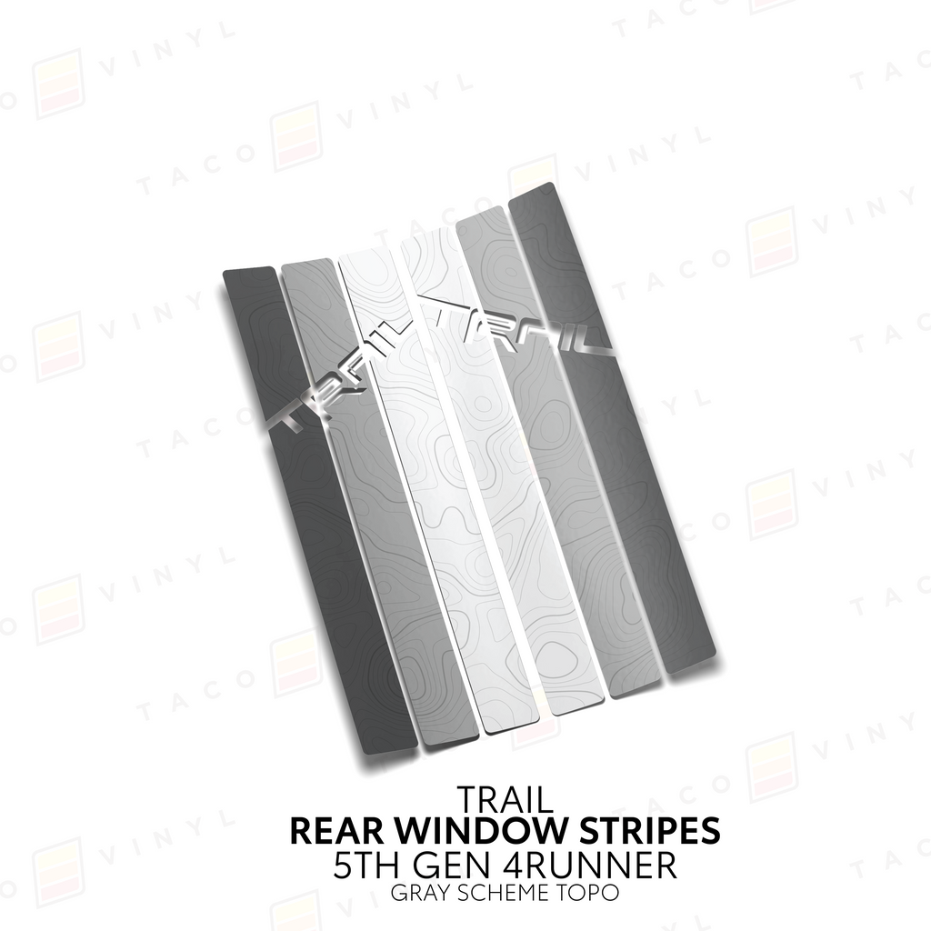 4Runner Rear Window Stripes - WITH TOPO