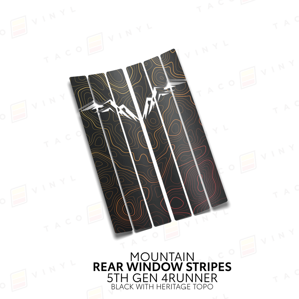4Runner Rear Window Stripes - WITH TOPO