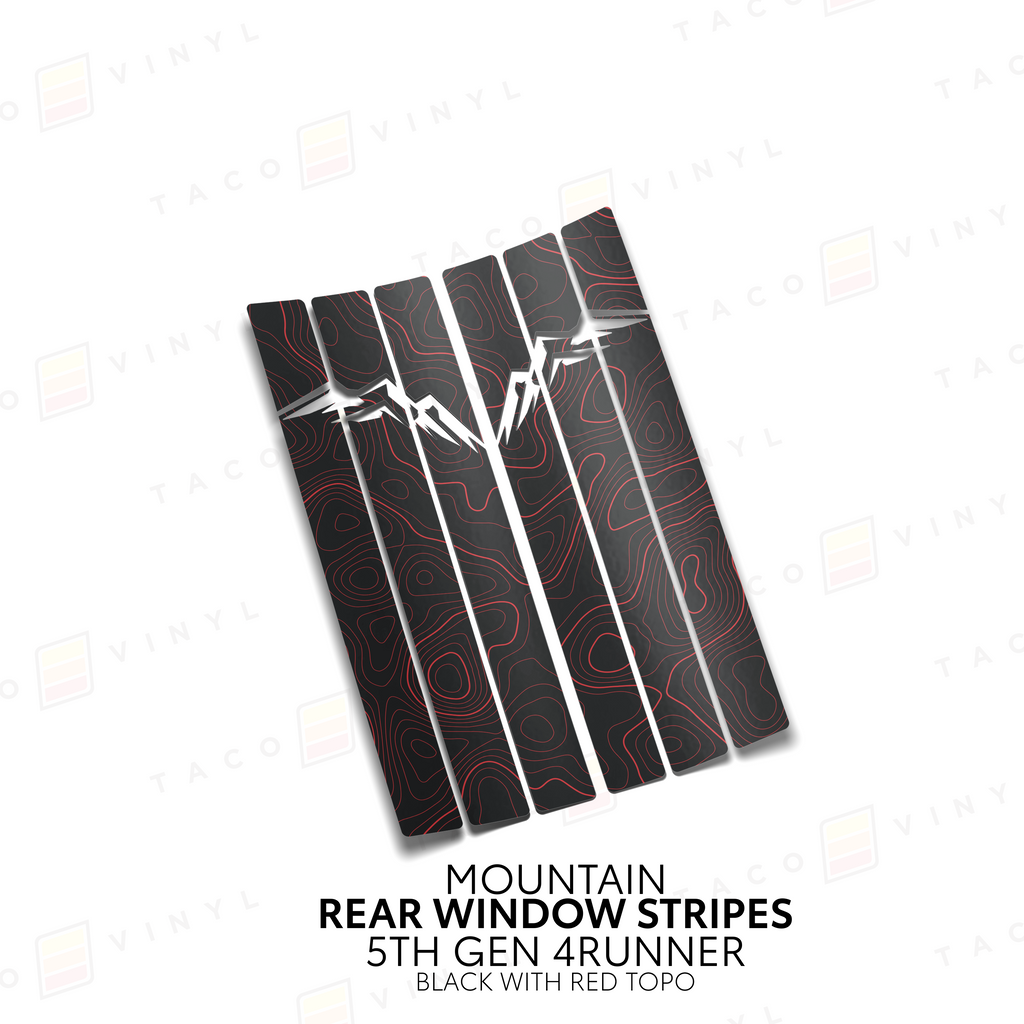 4Runner Rear Window Stripes - WITH TOPO