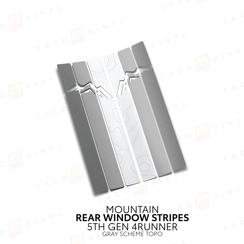 4Runner Rear Window Stripes - WITH TOPO