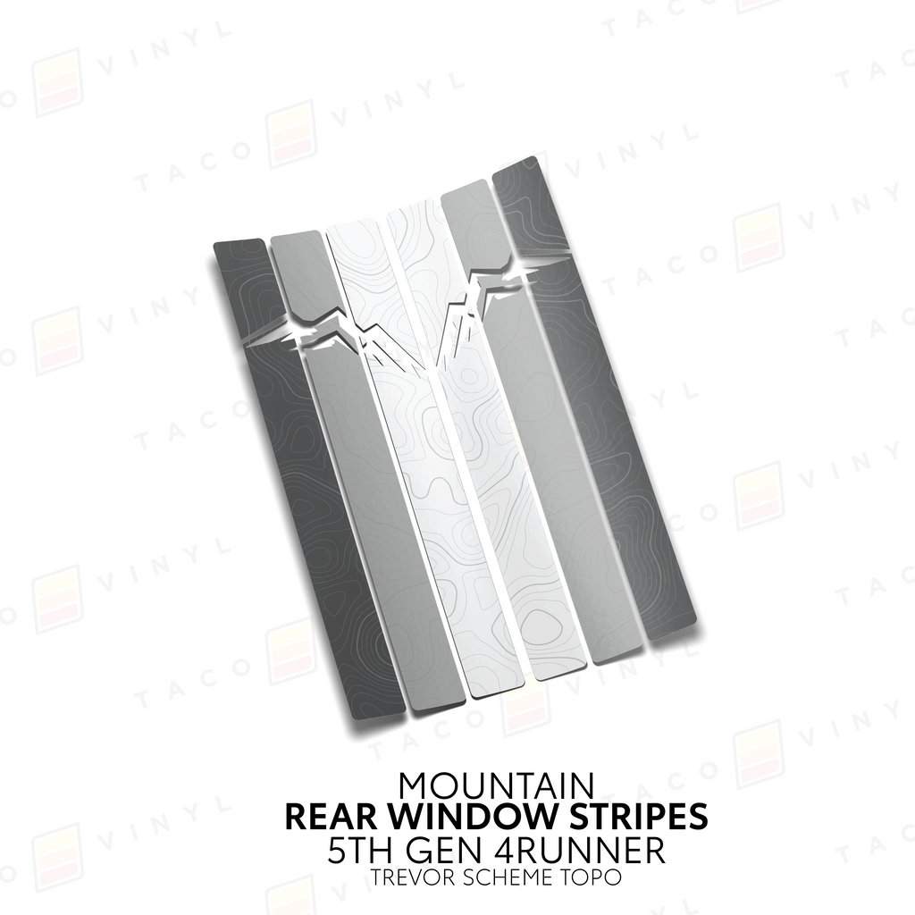 4Runner Rear Window Stripes - WITH TOPO