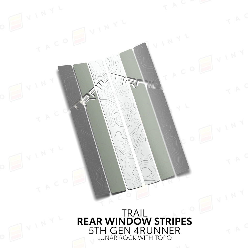 4Runner Rear Window Stripes - WITH TOPO
