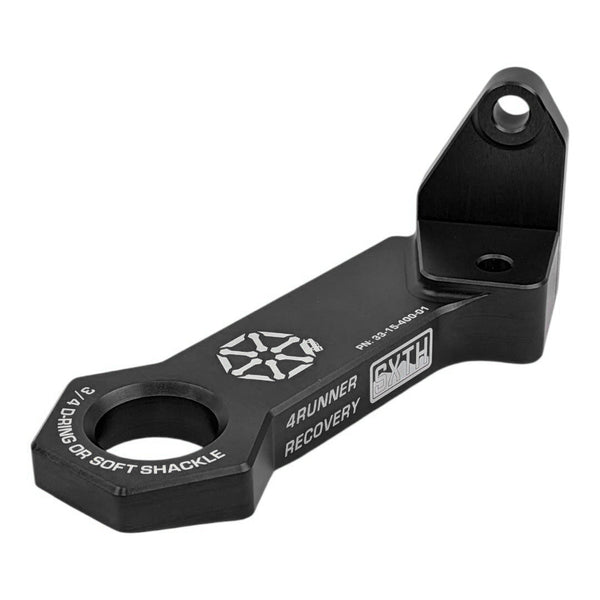 Black SXTH Element 7075 aluminum 4Runner rear recovery point, side view