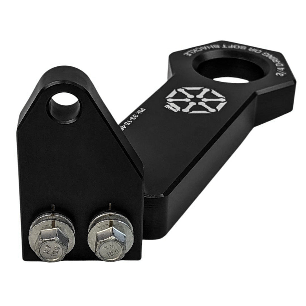 Black 4Runner rear recovery point showing mounting face and bolts