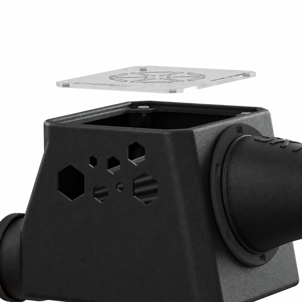 4Runner CPLT airbox with magnetic lid lifted for filter access