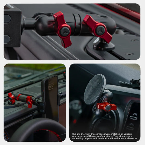 Billet Knob and Ring Accent Kits Compatible with Tackform DuraLock™ Arms Only