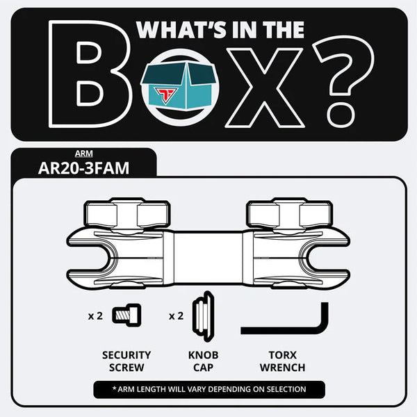 DuraLock™ 20 Series | Aluminum Tube Arm | Dual 20mm Anti-Theft Sockets