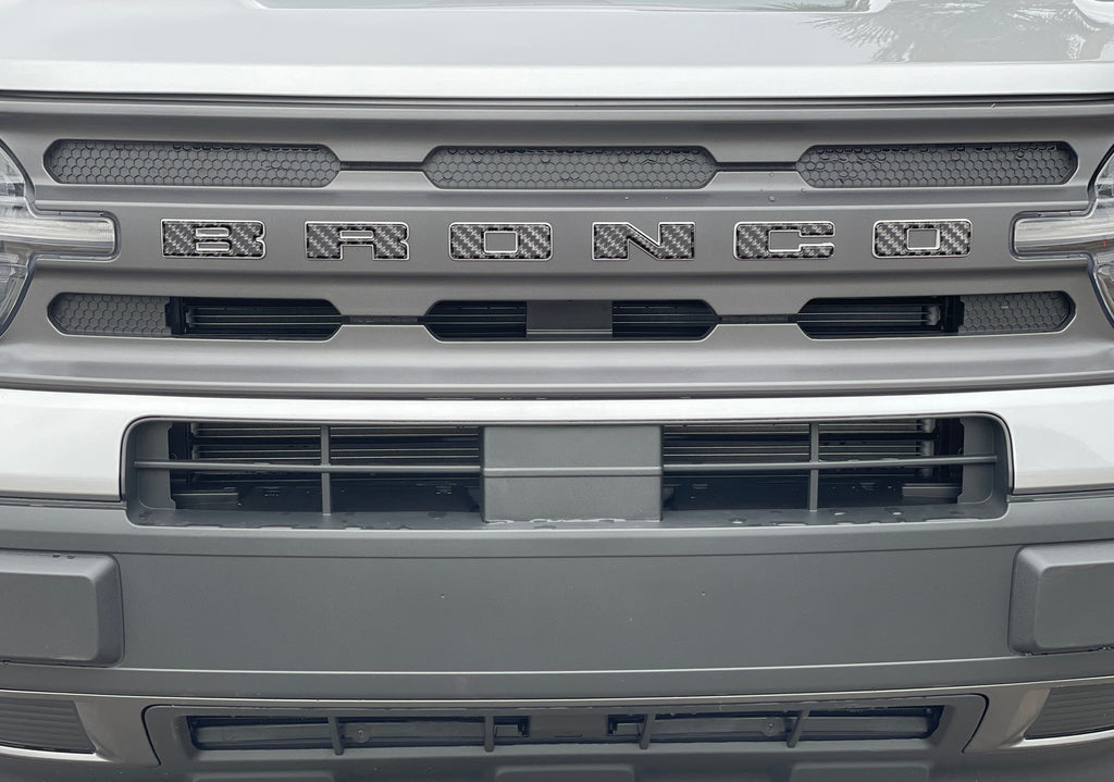 Front Grille Letters Overlays Fits 2021-2024 Ford Bronco Sport