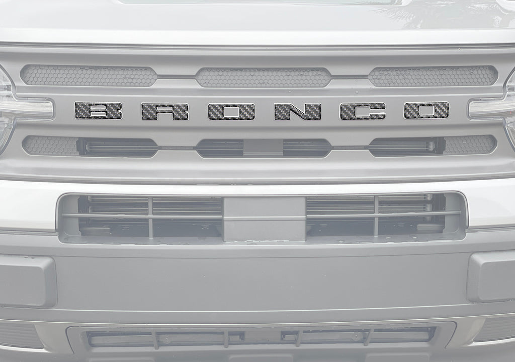 Front Grille Letters Overlays Fits 2021-2024 Ford Bronco Sport