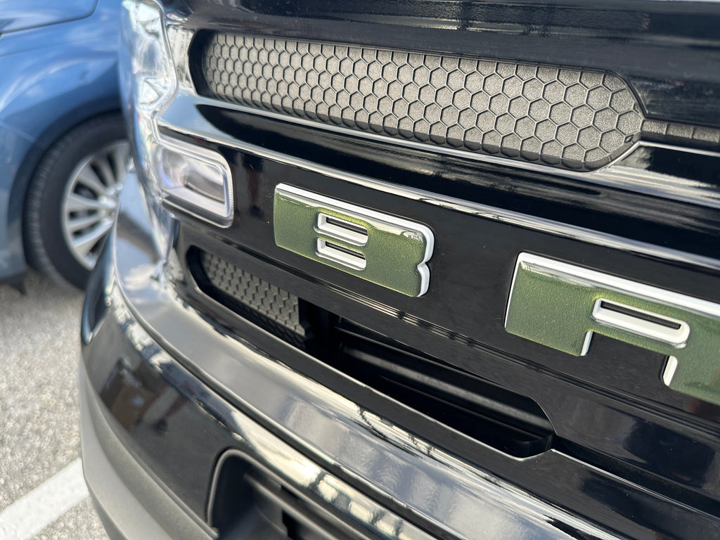 Front Grille Letters Overlays Fits 2021-2026 Ford Bronco Sport