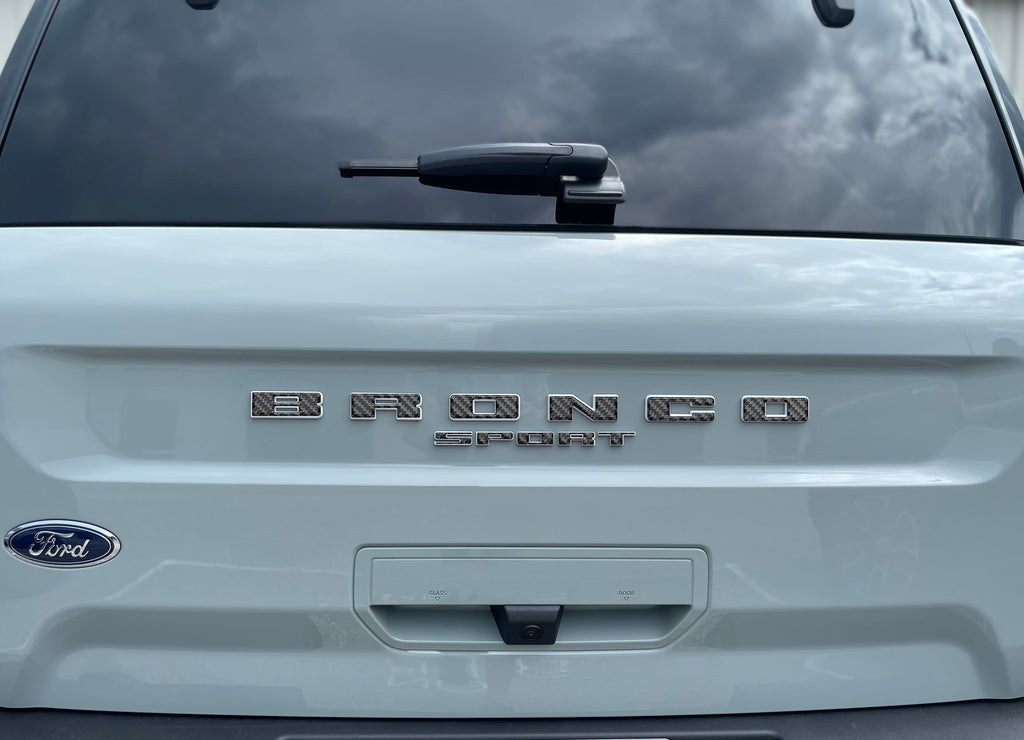 Rear Liftgate Letter Overlays Fits 2021-2024 Ford Bronco Sport