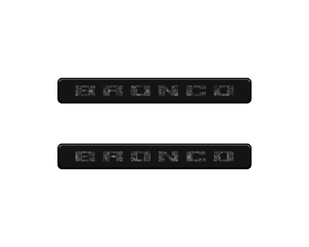 Bronco Logoed Door Sill Overlay Fits 2021-2026 Ford Bronco Sport Tufskinz.com