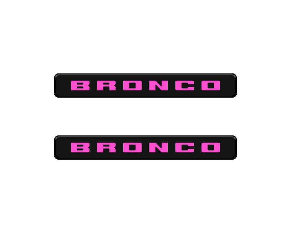 Bronco Logoed Door Sill Overlay Fits 2021-2026 Ford Bronco Sport