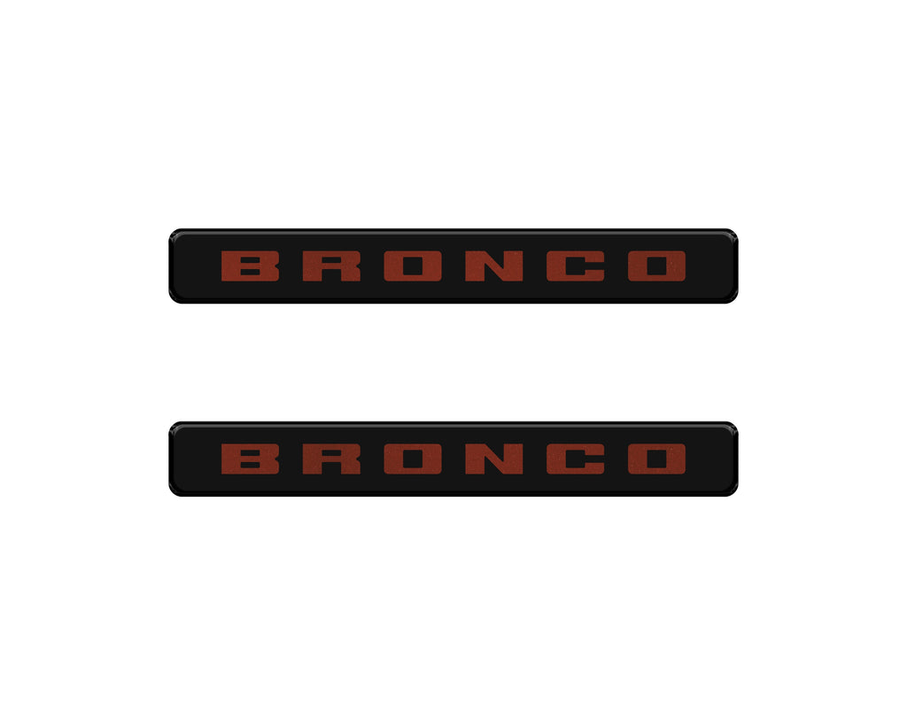 Bronco Logoed Door Sill Overlay Fits 2021-2026 Ford Bronco Sport