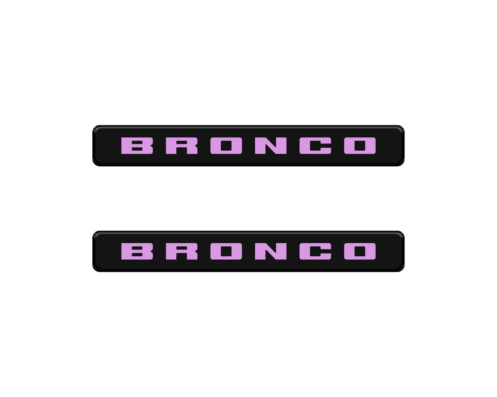 Bronco Logoed Door Sill Overlay Fits 2021-2026 Ford Bronco Sport