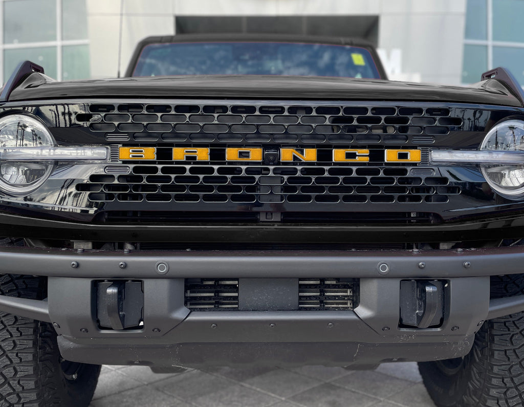 Front Grille Letter Overlays Fits 2021-2024 Ford Bronco