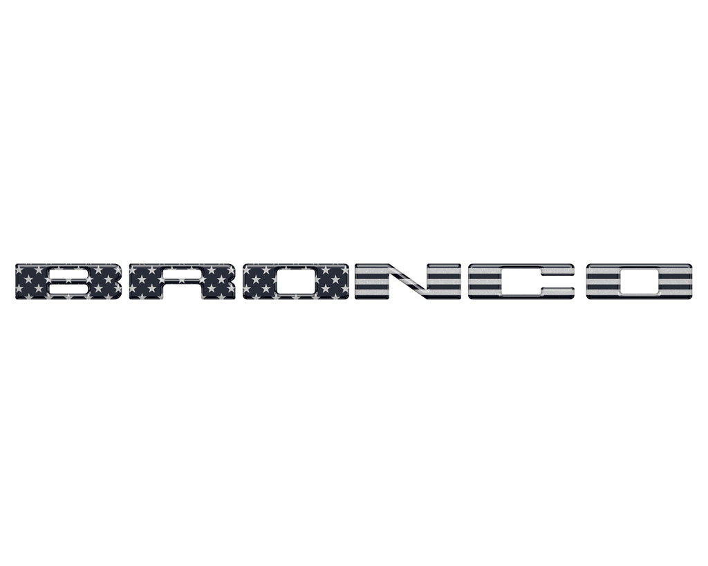 Front Grille Letter Overlays Fits 2021-2026 Ford Bronco