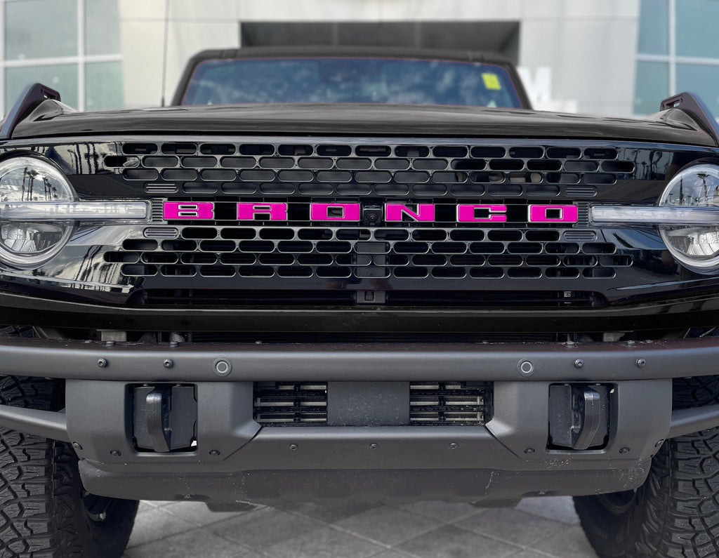 Front Grille Letter Overlays Fits 2021-2024 Ford Bronco